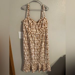 Anthropology floral midi dress NWOT 3x